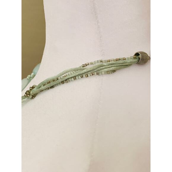 Liz Claiborne Blue Beaded Necklace, Adjustable Length, 16"-19" Long - Picture 5 of 8